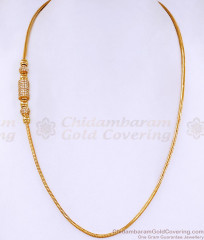 Glittering Full White Stone Gold Imitation Modern Mugappu Chain Online MCH1631 Glittering Full White Stone Gold Imitation Modern Mugappu Chain Online MCH1631