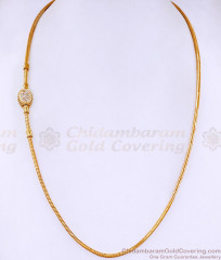Double Side White Stone Ball Design Gold Imitation Mugappu Chain MCH1639 Double Side White Stone Ball Design Gold Imitation Mugappu Chain MCH1639