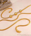 Latest One Gram Gold Plain Mugappu Thali Kodi Chain Design MCH1645