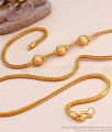 Traditional Plain One Gram Gold Ball Mugappu Chain Designs MCH1650 Traditional Plain One Gram Gold Ball Mugappu Chain Designs MCH1650