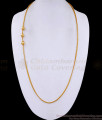 30 Inch Long Traditional Plain One Gram Gold Ball Mugappu Chain Designs MCH1650-Lg