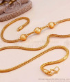 Daily Wear Gold Plated Ball Mugappu Thali Chain Without Stone MCH1651 Daily Wear Gold Plated Ball Mugappu Thali Chain Without Stone MCH1651