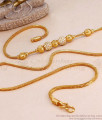 Glittering Ad White Stone Ball Mugappu Chain 1 Gram Gold Jewelry MCH1657 Glittering Ad White Stone Ball Mugappu Chain 1 Gram Gold Jewelry MCH1657