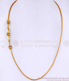 Attractive Ruby White Stone Designer Mugappu Chain Gold Finish MCH1658