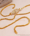 Full White Stone Peacock Side Pendant Thali Chain Design With Price MCH1673