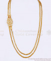 Full White Stone Impon Side Pedant Mugappu Chain For Regular Use MCH1680