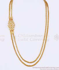 Full White Stone Impon Side Pedant Mugappu Chain For Regular Use MCH1680