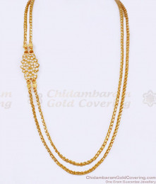 Full White Stone Impon Side Pedant Mugappu Chain For Regular Use MCH1680 Full White Stone Impon Side Pedant Mugappu Chain For Regular Use MCH1680