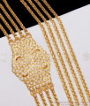 30 Inch Long Multi Stone Impon Mugappu Chain For Women MCH1681-Lg 30 Inch Long Multi Stone Impon Mugappu Chain For Women MCH1681-Lg