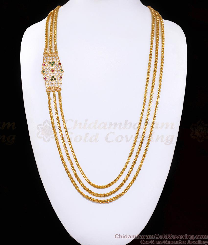 30 Inch Long Premium Quality 3 Line Impon Mugappu Thali Chain Shop Online MCH1686-Lg 30 Inch Long Premium Quality 3 Line Impon Mugappu Thali Chain Shop Online MCH1686-Lg