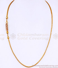 Latest Spiral Design Ruby White Stone Mugappu Thali Chain MCH1697 Latest Spiral Design Ruby White Stone Mugappu Thali Chain MCH1697