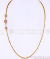 Beautiful Ruby White Ball Design Gold Mugappu Chain Designs Online MCH1698