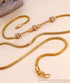 New Arrival Thin Gold Imitation Mugappu Chain Ad Stone Ball Design MCH1699