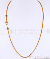New Arrival Thin Gold Imitation Mugappu Chain Ad Stone Ball Design MCH1699 New Arrival Thin Gold Imitation Mugappu Chain Ad Stone Ball Design MCH1699