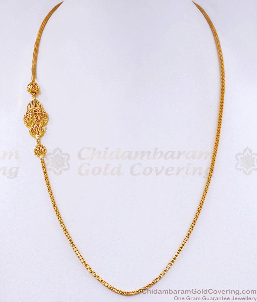 New Arrival One Gram Gold Semi-Circle Mugappu Design WIthout Stone MCH1706