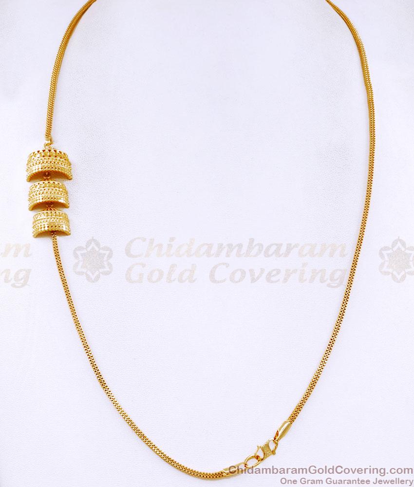 Stylish Gold Imitation Plain Mugappu Thali Design For Function Wear MCH1710