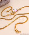 Trendy Violet Enamel Gold Imitation Mugappu Chain Peacock Design MCH1714