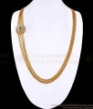 Beautiful Floral Design Emerald Stone Antique Gold Mugappu Chain Online MCH1720