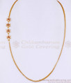 High Quality Micro Gold Plated Floral Side Pendant Thali Chain With Price MCH1723