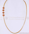 Buy Full Ruby Stone Gold Imitation Mugappu Chain Flower Design Online MCH1724