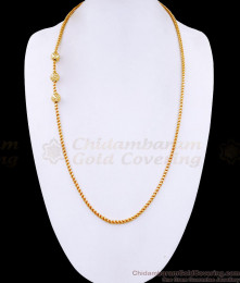 30 Inch Long Buy 1 Gram Gold Plain Ball Mugappu Saradu Chain Design Online MCH1726-Lg