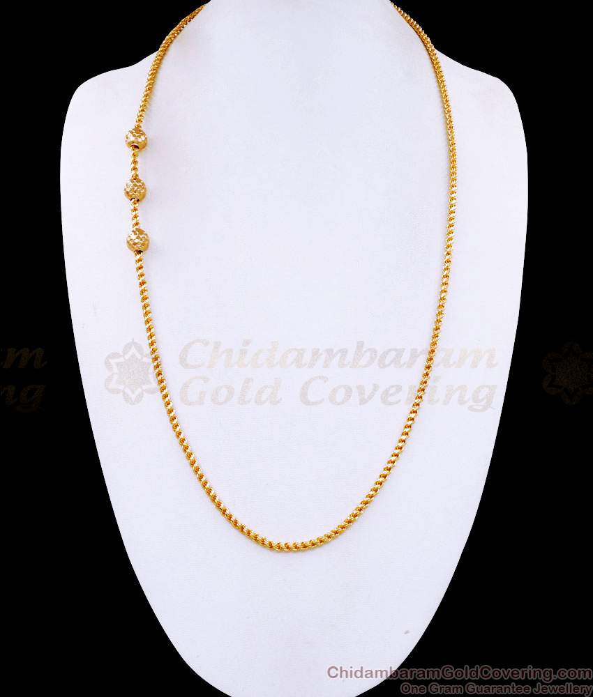 Buy 1 Gram Gold Plain Ball Mugappu Saradu Chain Design Online MCH1726