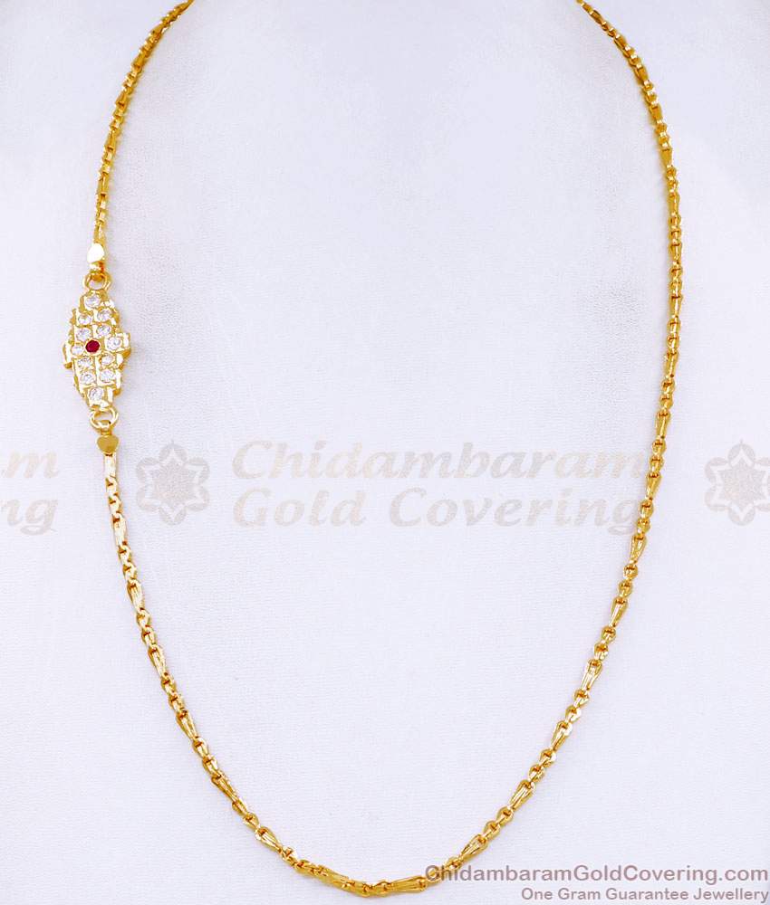 High Quality Five Metal Side Pendant Thali With Wheat Chain For Women MCH1730 High Quality Five Metal Side Pendant Thali With Wheat Chain For Women MCH1730