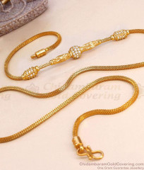 Beautiful Ad White Stone Ball Mugappu Design 1 Gram Gold Jewelry MCH1732 Beautiful Ad White Stone Ball Mugappu Design 1 Gram Gold Jewelry MCH1732