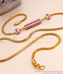 High Quality Ruby White Stone Mugappu Geometric Design For Wedding MCH1739