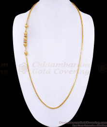 30 Inch Long Gold Imtation Ball Mugappu With Than Chain Shop Online MCH1745-LG