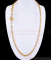 30 Inch Long Sparkling Ad Stone Gold Plated Mugappu Chain For Party Wear MCH1747-LG