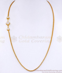 Unique Gold Plated White Stone Side Pendant Mopu Chain Designs MCH1750 Unique Gold Plated White Stone Side Pendant Mopu Chain Designs MCH1750