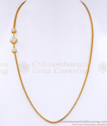 Unique Gold Plated White Stone Side Pendant Mopu Chain Designs MCH1750 Unique Gold Plated White Stone Side Pendant Mopu Chain Designs MCH1750