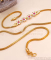 Attractive Flower Design Ad Stone Gold Imitation Mugappu Chain Online MCH1759