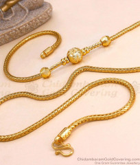 Regular Use Gold Imitation Mugappu Thali Chain Plain Ball Design MCH1778 Regular Use Gold Imitation Mugappu Thali Chain Plain Ball Design MCH1778