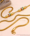 Beautiful Multi Color Stone Gold Mugappu Thali Chain Imitation Jewelry MCH1783
