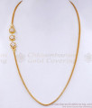 Full White Stone Floral Design Gold Imitation Mugappu Chain MCH1785
