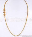 Latest Multi Color Stone Flower Design Gold Plated Mugappu Thali Chain MCH1792