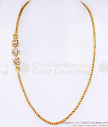 Beautiful Ad Stone Side Pendant Mugappu Thali With Gold Murukku Chain MCH1793 Beautiful Ad Stone Side Pendant Mugappu Thali With Gold Murukku Chain MCH1793