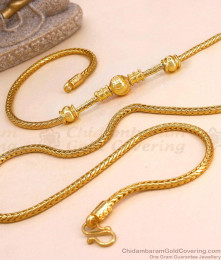 30 Inch Long Light Weight Gold Imitation Ball Mugappu Thali Chain Design Online MCH1798-Lg