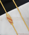 Full Circle AD Ruby Stone Mugappu Gold Thali Chain Design Low Price MCH180