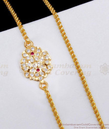 Latest Gati Stone Impon Side Pendant Mopu With Gold Saradu Chain MCH1801 Latest Gati Stone Impon Side Pendant Mopu With Gold Saradu Chain MCH1801