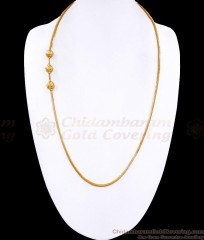 30 Inch Long Regular Wear One Gram Gold Ball Mugappu Chain Without Stone MCH1836-Lg