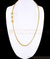 30 Inch Long Premium Quality Micro Gold Polish Plain Mugappu Chain Ball Design MCH1837-Lg