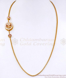 Double Side Enamel Pattern Floral Gold Imitation Mugappu Design Online MCH1848