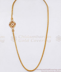 Light Weight Impon Gold Imitation Mugappu Chain Floral Design MCH1860