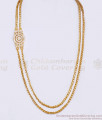 Latest Full White Stone Impon Mugappu Chain 5 Metal Bridal Jewelry MCH1868