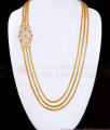 Grand Bridal Wear Three Line Impon Mugappu Thali Chain 1 Gram Gold Jewelry MCH1869 Grand Bridal Wear Three Line Impon Mugappu Thali Chain 1 Gram Gold Jewelry MCH1869