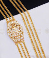 High Quality Impon 5 Metal 3 Line Muggapu Chain Lakshmi Design With White Stone MCH1874 High Quality Impon 5 Metal 3 Line Muggapu Chain Lakshmi Design With White Stone MCH1874