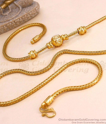New Arrival Gold Plated Ball Mugappu Thali Chain Design MCH1878